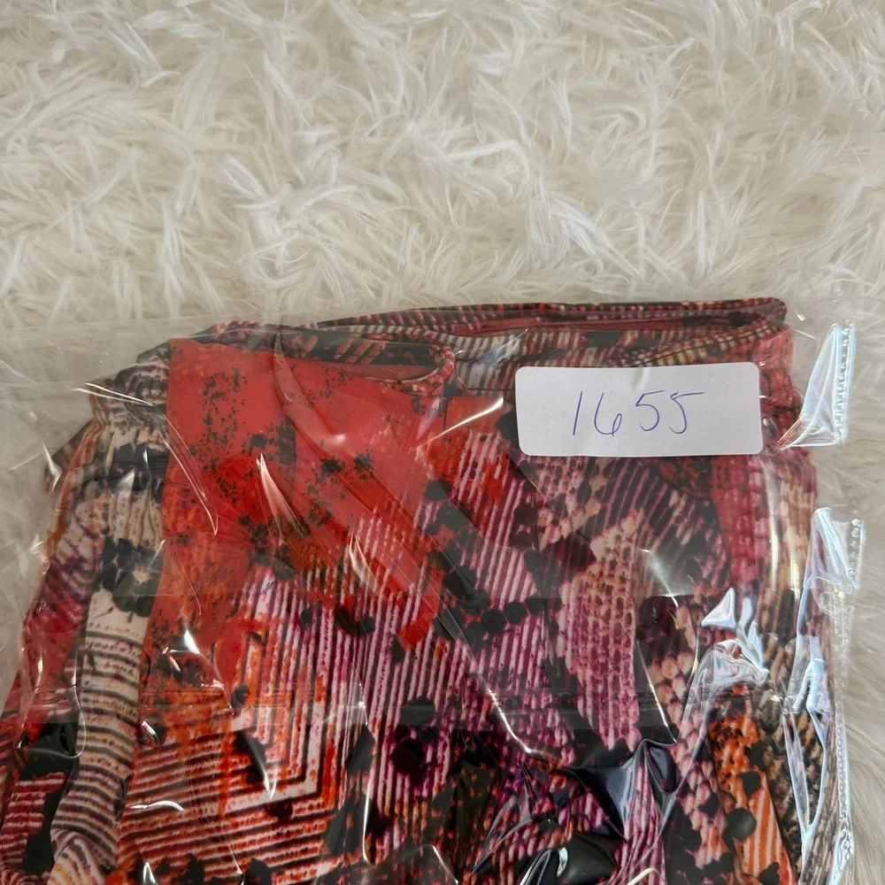 Hale Bob Womens Lulie Beaded Snake Print Jersey Dress Size Small 3/4 Sleeve - Picture 10 of 10